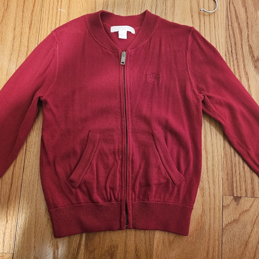 4T Burberry red sweater for boys